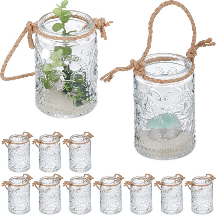 Actual product image Relaxdays 12x lantern (1 x, 7 x 7 x 10.5 cm)