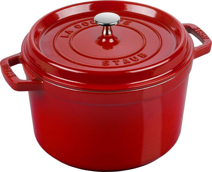 Immagine prodotto Staub La Cocotte Cocotte alta, 24 cm, rosso ciliegia (24 cm, Pirofila + casseruola, Ghisa)