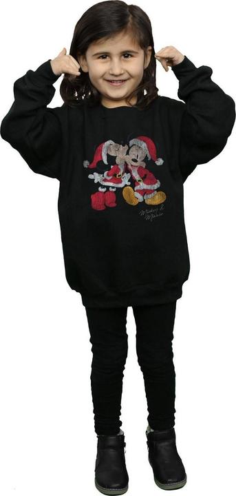 Actual product image Disney Girls Mickey And Minnie Christmas Kiss Sweatshirt (152, 158)