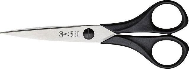 Paul 806 Paper scissors, precision cut, 16 cm long, black (16 cm)