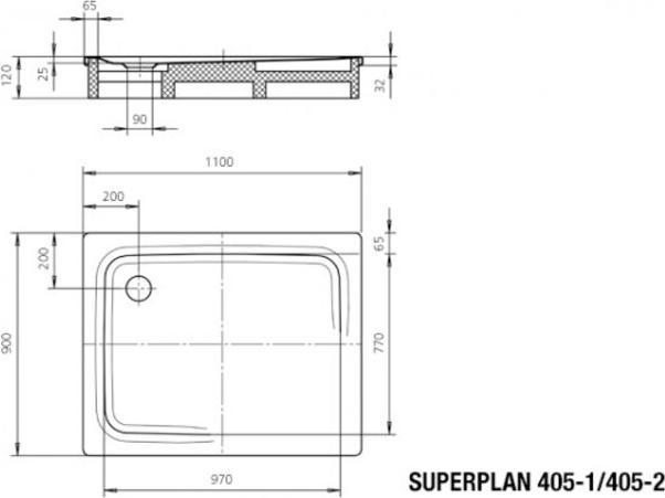 Immagine prodotto Kaldewei Superplan 405-1 90x110cm