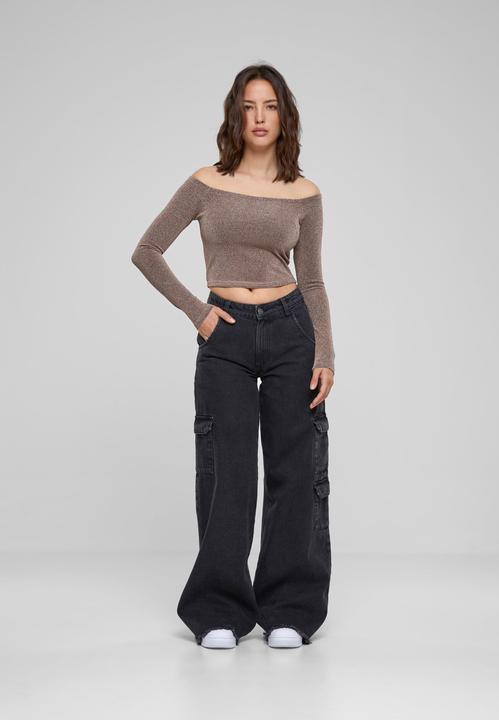 Immagine prodotto Urban Classics Ladies Off Shoulder Glitter Longsleeve (4XL)