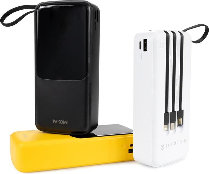 Actual product image Wekome Power bank USB-C/Lightning/MicroUS (20000 mAh, 12 W, 12 Wh)