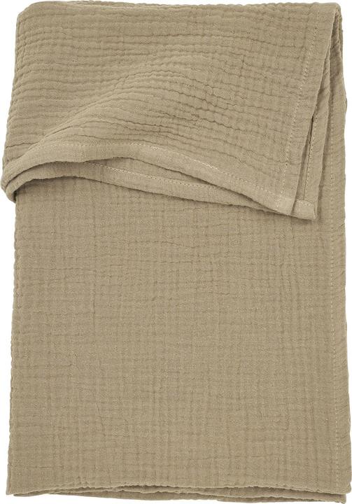 Meyco Baby Uni cot sheet - pre-washed muslin - taupe - 100x150cm