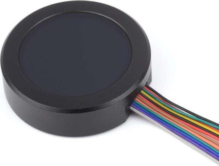 Actual product image WaveShare RP2040 1.28inch touch LCD display round with aluminium housing