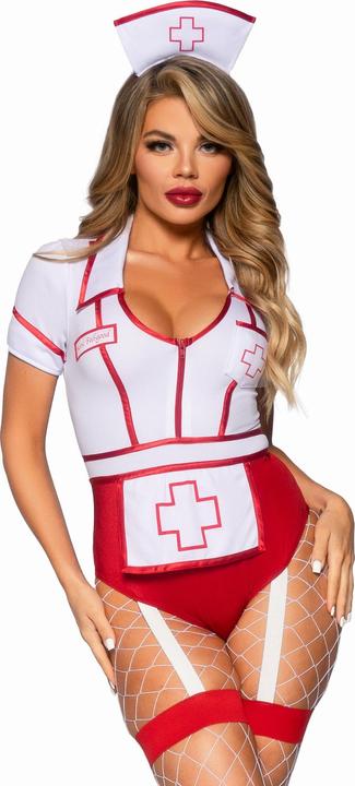 Produktbild Leg Avenue Sexy Krankenschwesterkostãoem Rot/Weiss S (S)