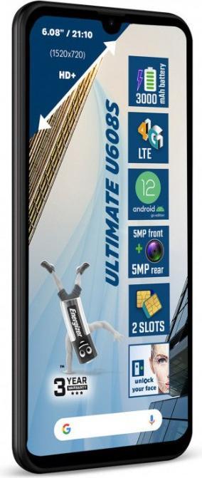 Produktbild Energizer Ultimate U608S Smartphone – Smartphone 2 GB RAM 32 GB 6,08 Zoll 4G Dual Sim EU (Schwarz) (32 GB, Schwarz, 6.09", Dual SIM, 5 Mpx, 4G)