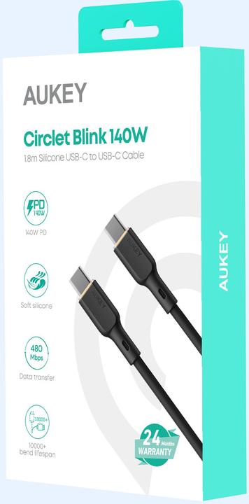 Immagine prodotto Aukey USB C – USB C (1.80 m, USB 2.0)