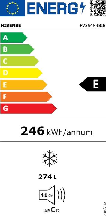 Energie-Label Hisense FV354N4BIE Tiefkühltruhe Freistehend (Freistehend, 274 l)