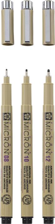 Produktbild Sakura Faserschreiber Pigma Micron (Black, 3 x)