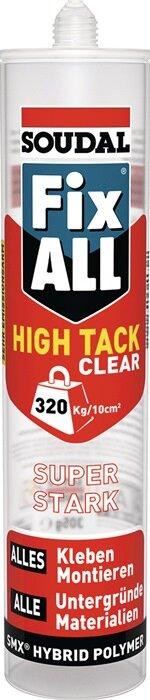 Image du produit Soudal Fix All High Tack Clear colle de montage transparente 305 g (305 g)