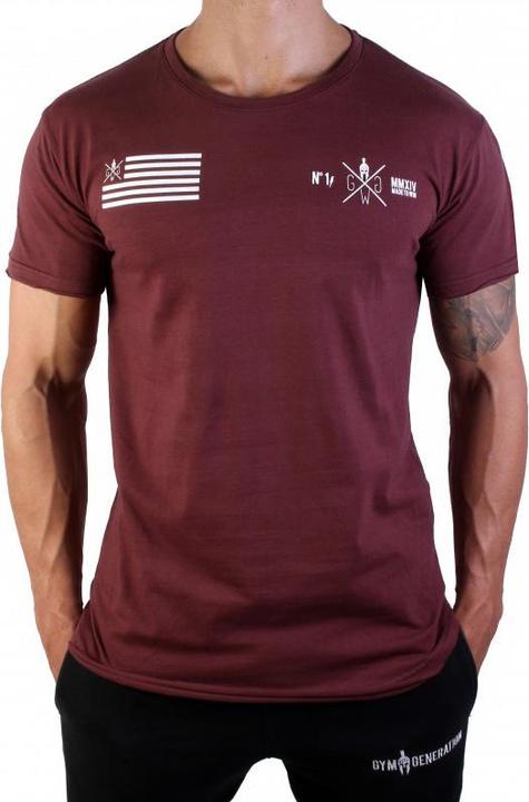 Gym Generation Fighter T-Shirt BURGUNDY (XL)