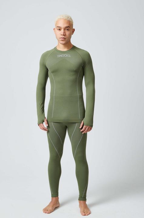 Image du produit Snocks Sous-vêtements thermiques pour hommes avec trou pour le pouce (XL)