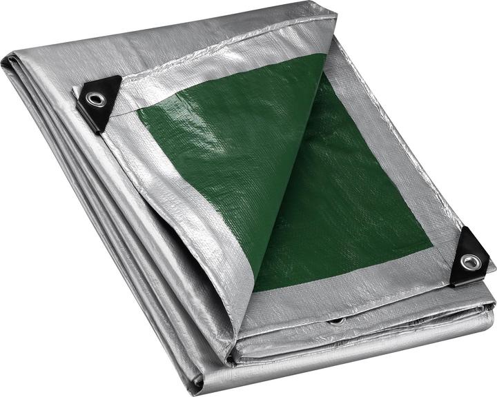 Immagine prodotto Wiltec Telone resistente alle intemperie verde grigio 5x4m Telone PE 120g/m² Telone da giardino