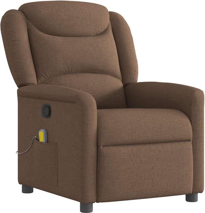 Productafbeelding VidaXL Massagefauteuil Bruine stof Massage TV-fauteuil Fauteuil met massagefunctie