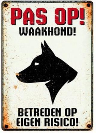 Image du produit Plenty gifts Waakbord Blik Waakhond (Allemand)