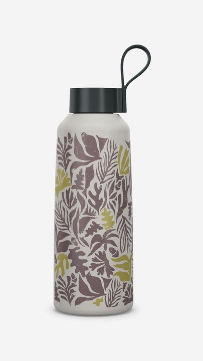 Actual product image Quechua Trinkflasche 1 l Edelstahl Schraubverschluss Wandern - 100 geblümt (1 l)
