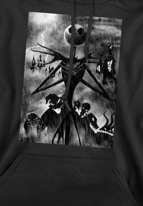 Immagine prodotto The Nightmare Before Christmas Felpa con Cappuccio Jack Skellington Pioggia Uomo (L)