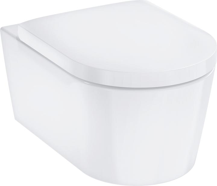 Produktbild hansgrohe EluPura S Wand-WC Set 540 AquaFall Flush, inkl. WC-Sitz, Weiss, 540x360mm