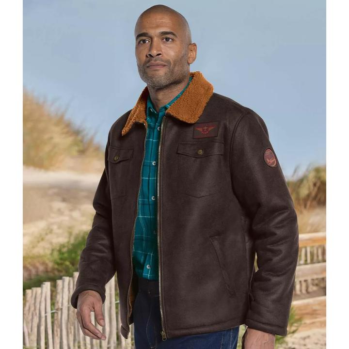 Produktbild Atlas For Men FliegerJacke in Wildlederoptik mit Teddyfutter (4XL)