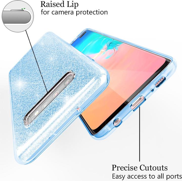 Actual product image Nalia Glitter cover (Samsung Galaxy S10+)