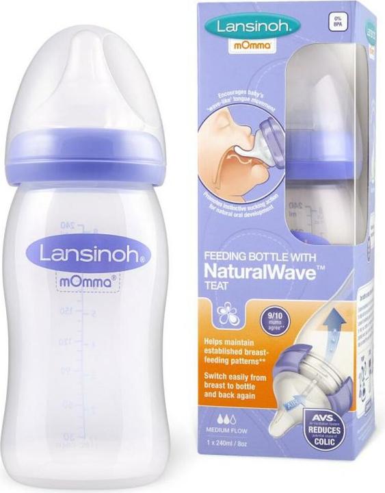 Lansinoh feeding bottle with momma (240 ml)