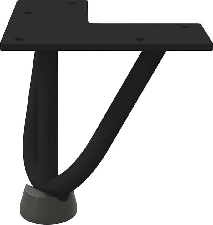 Produktbild VidaXL Haarnadelbeine 4 Stk. Schwarz 10 cm Massivstahl Hairpin Tischbein