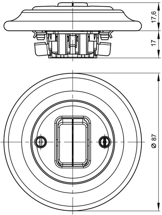 Produktbild Busch-Jaeger Busch Jaeger Serienschalter Einsatz Porzellan 2002/5 UJ-64 (1012-0-2161)