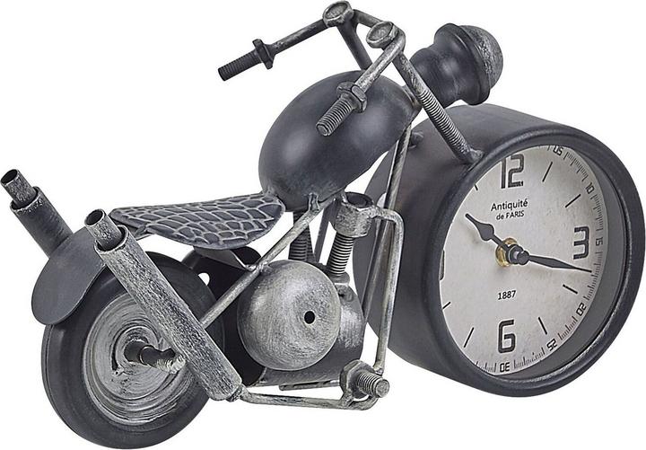 Produktbild Beliani Tischuhr schwarz / silber Motorradform 19 cm BERNO