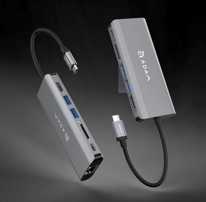 Image du produit Adam Elements Casa Hub A01 USB-C (000065) station grise (USB-B, 6 Ports)
