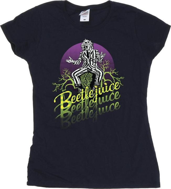Beetlejuice Lila Kreis TShirt aus Baumwolle