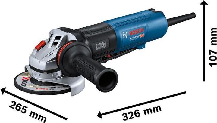 Actual product image Bosch Professional GWS 17-125 PS 06017D1300 Angle grinder 125 mm 1700 W 230 (125 mm)