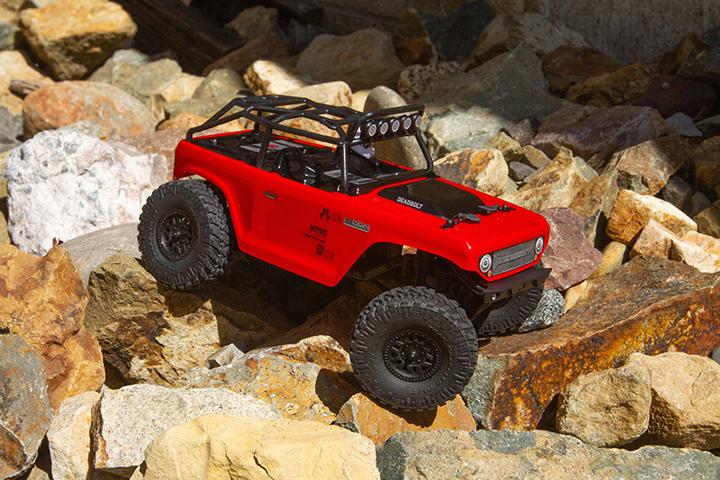 Image du produit Axial SCX24 Deadbolt Electric Brushed Crawler 4WD 1:24 RTR rouge (RTR Prêt à fonctionner)