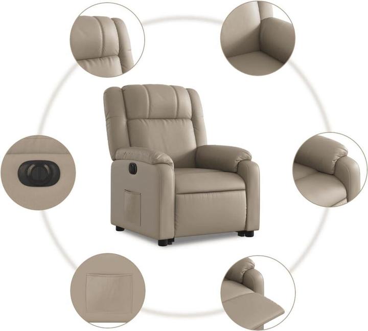 Produktbild VidaXL Relaxsessel mit Aufstehhilfe Elektrisch Cappuccino Kunstleder