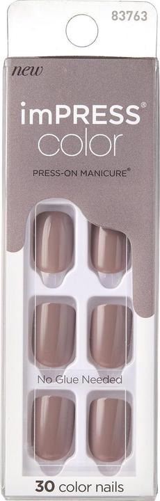 KISS My Face - imPRESS Color Taupe Prize Nails - Self-adhesive nails ( 30 pcs ) - (Kunstnägel, Braun)