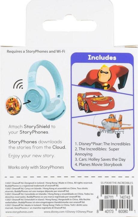 Actual product image StoryPhones StoryShield Disney Incredibles & More Pixar Stories (Italian, English, French, German, Spanish)