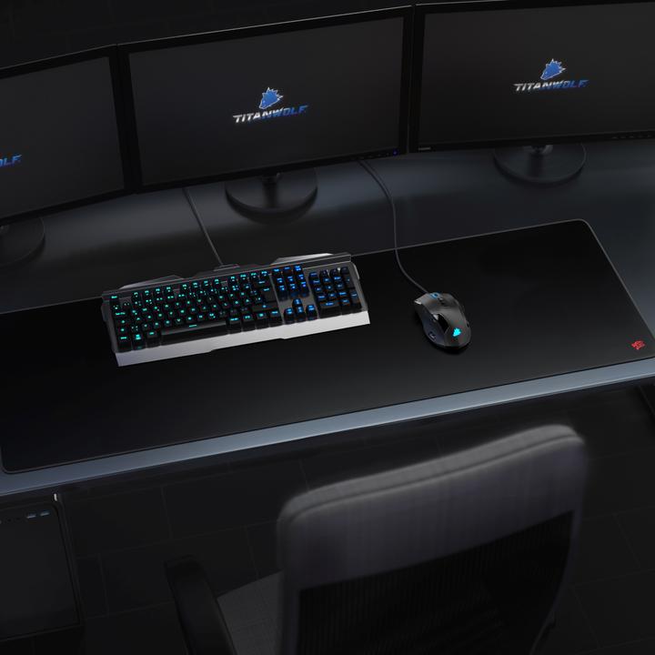 Produktbild Titanwolf Gaming Mauspad, XXXL Speed Mausmatte 1200 x 400 mm, Geschwindigkeit & Präzision, rot (XL)