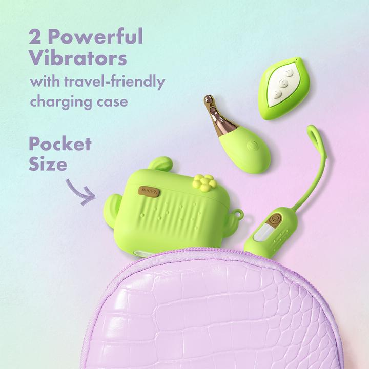 Actual product image Blush Play with Me Blooming Bliss 4 Piece Set - Mini Clitoral Massage Wand & Egg Vibrator with Wirel