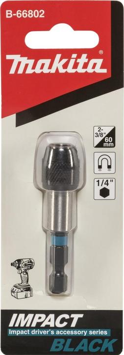 Actual product image Makita Bit holder with quick change system 1/4 magnetic 60 mm (3/8")