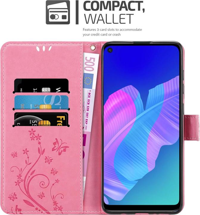 Actual product image Cadorabo Flower Book Cover (Huawei P40 Lite E)