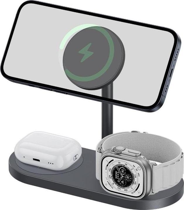 Immagine prodotto Benks Caricabatterie senza fili W15 3 in 1 - Tarnish (30 W)
