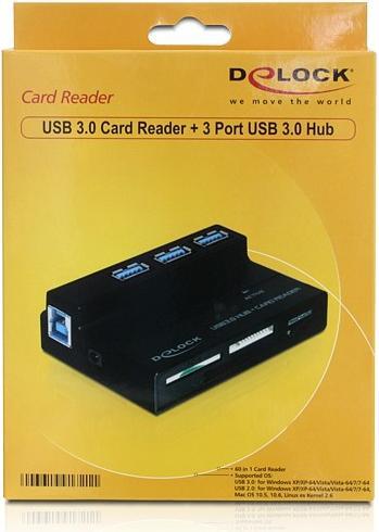 Produktbild Delock 91721 USB 3.0 CardReader/ USB Port (USB 3.0)