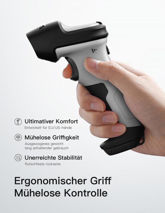 Actual product image Inateck Barcodescanner 72 gray (BCST-72 gray) (2D barcodes, 1D barcodes)