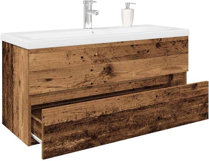 Actual product image VidaXL Vanity unit with built-in basin and tap Bathroom washbasin
