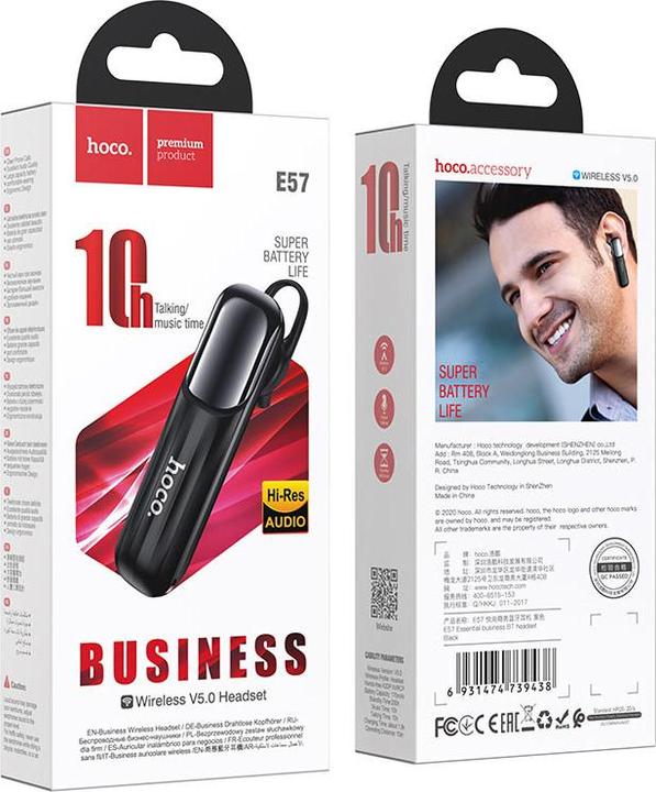 Produktbild Hoco Kabellose Freisprecheinrichtung E57 schwarz