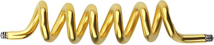 Actual product image Star Piercing Barbell bar gold-plated coil (without brass, Surgical steel 316L)