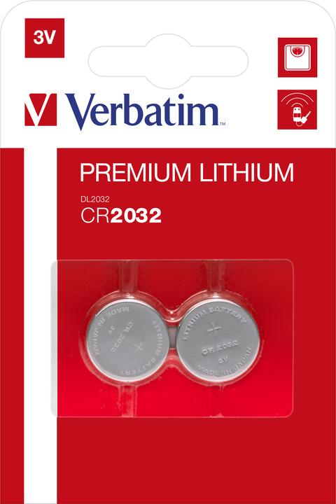 Image du produit Verbatim BATTERIE LITHIUM CR2032 (2 pcs, CR2032)