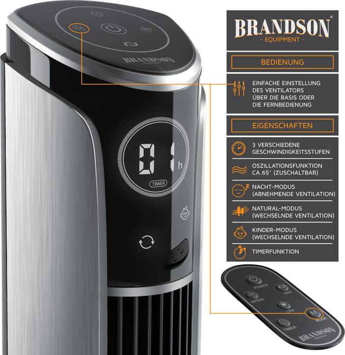 Image du produit Brandson Ventilateur de tour (52 dB)