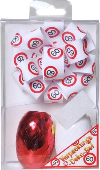 Produktbild UdoS Verpackungs-Deko Set zum 60. Geburtstag (Geschenkband, 1 x)