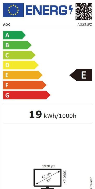 Energie-Label AOC Ag251fz (1920 x 1080 Pixel, 25")